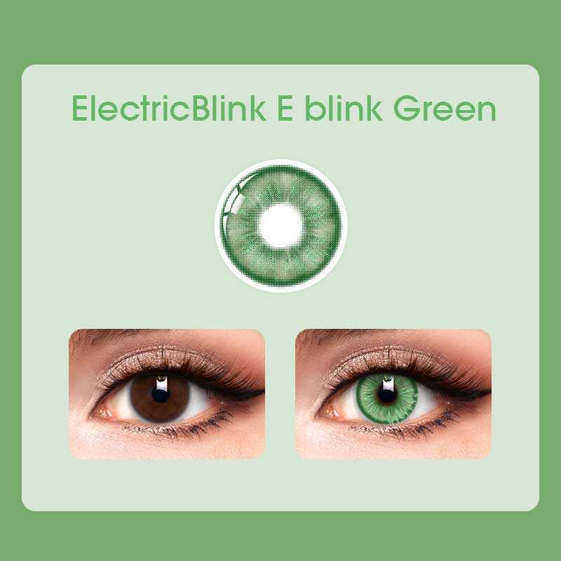 【U.S Warehouse】Mislens E-blink Green color contact Lenses for dark brown eyes