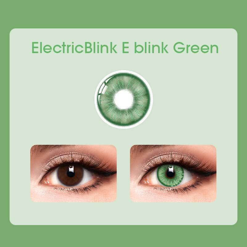 【U.S Warehouse】Mislens E-blink Green color contact Lenses for dark brown eyes
