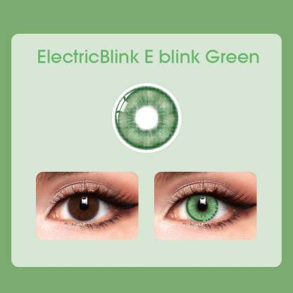 【U.S Warehouse】Mislens E-blink Green color contact Lenses for dark brown eyes