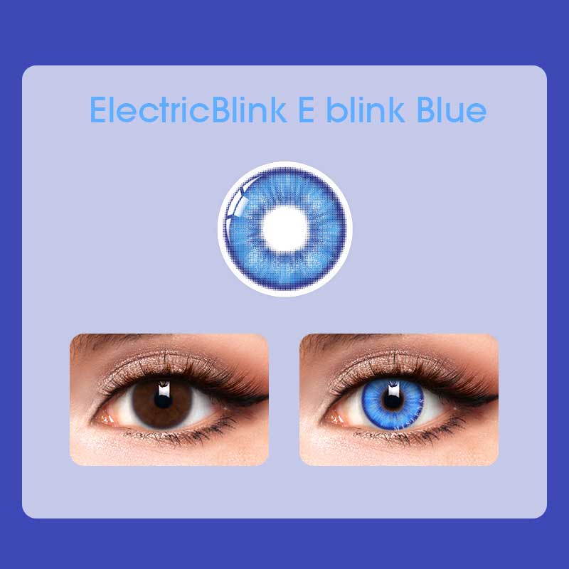 Mislens E-blink Blue color contact Lenses for dark brown eyes