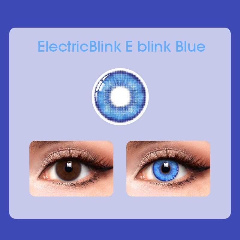 Mislens E-blink Blue color contact Lenses for dark brown eyes