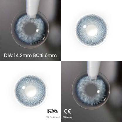 【Prescription】Mislens Apex Blue color contact Lenses for dark brown eyes