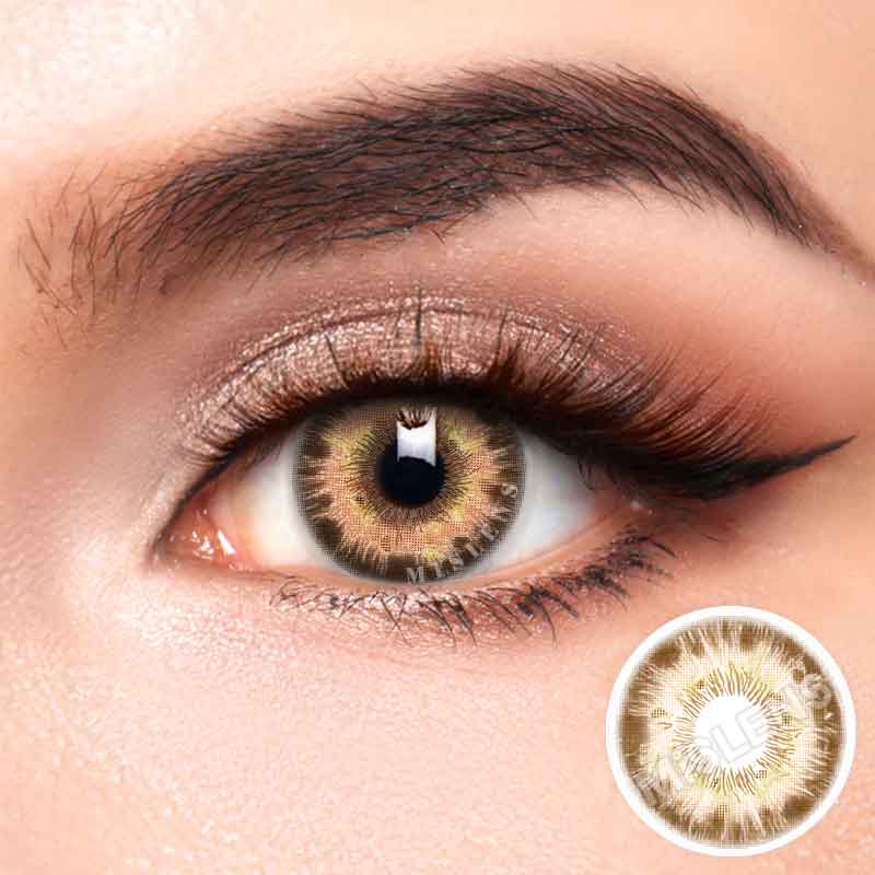 Mislens Rococo Madame Brown color contact Lenses for dark brown eyes
