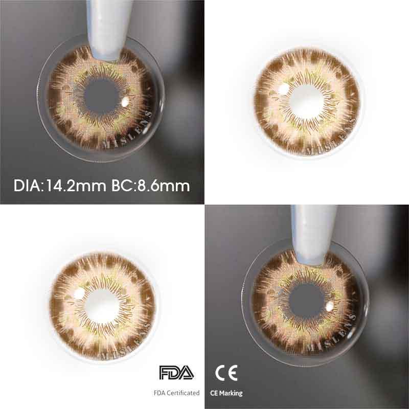 Mislens Rococo Madame Brown color contact Lenses for dark brown eyes