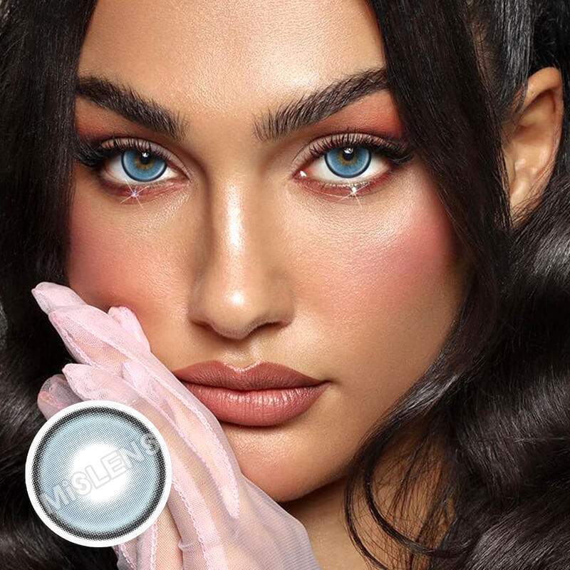 Mislens Smoothie Blueberry color contact Lenses for dark brown eyes