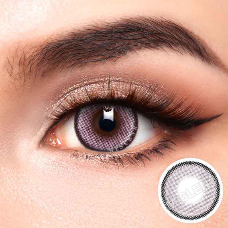 Mislens Smoothie Grape color contact Lenses for dark brown eyes