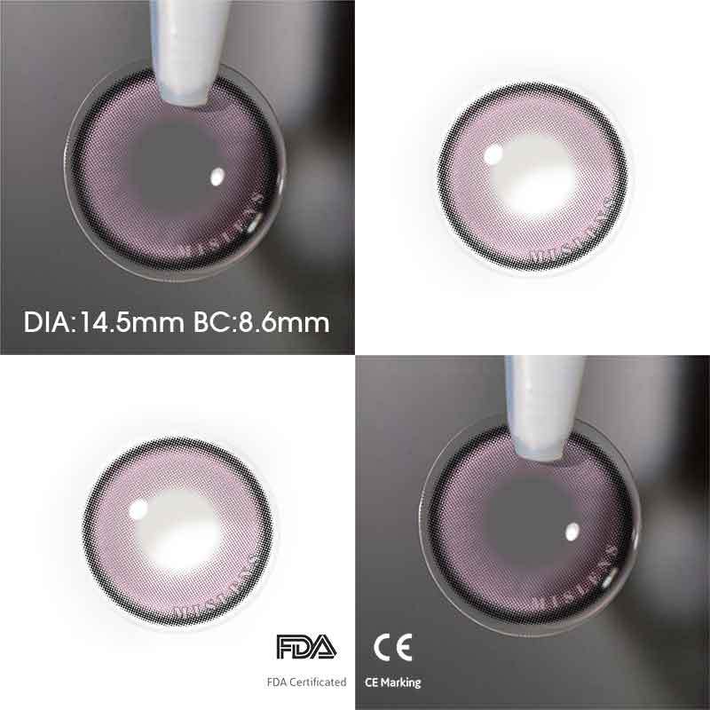 Mislens Smoothie Grape color contact Lenses for dark brown eyes