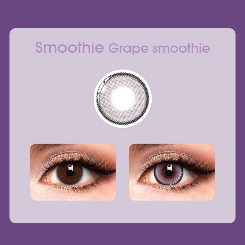 Mislens Smoothie Grape color contact Lenses for dark brown eyes