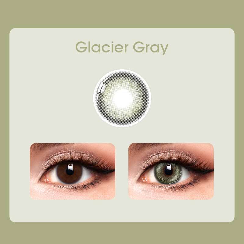 Mislens Glacier Grey color contact Lenses for dark brown eyes