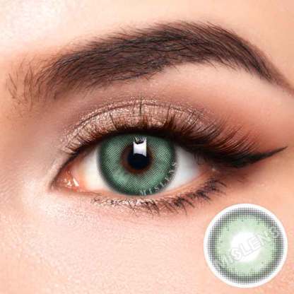 【New】【Prescription】Mislens Mermaid Green color contact Lenses for dark brown eyes