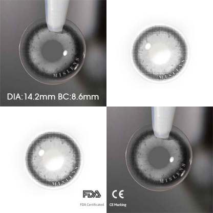 【New】【Prescription】Mislens Mermaid Gray color contact Lenses for dark brown eyes