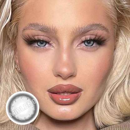 【New】【Prescription】Mislens Mermaid Gray color contact Lenses for dark brown eyes