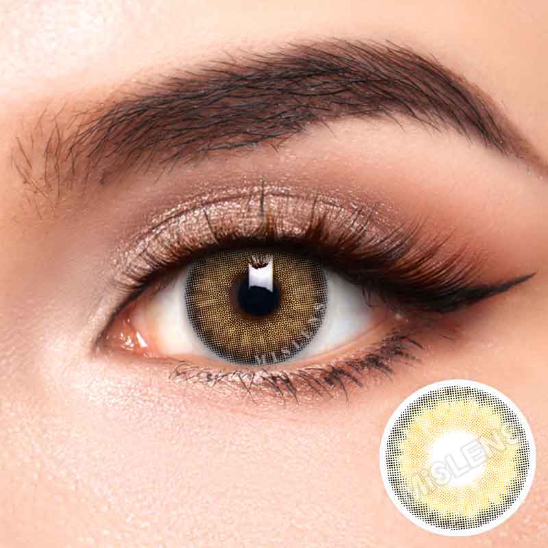 Mislens Jubby Brown color contact Lenses for dark brown eyes