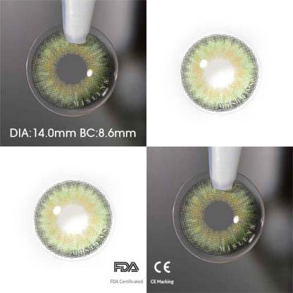 Mislens Jubby Green color contact Lenses for dark brown eyes