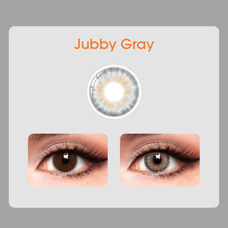 Mislens Jubby Gray color contact Lenses for dark brown eyes