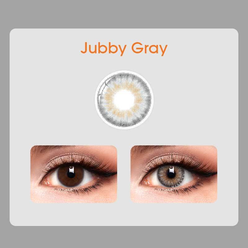 Mislens Jubby Gray color contact Lenses for dark brown eyes