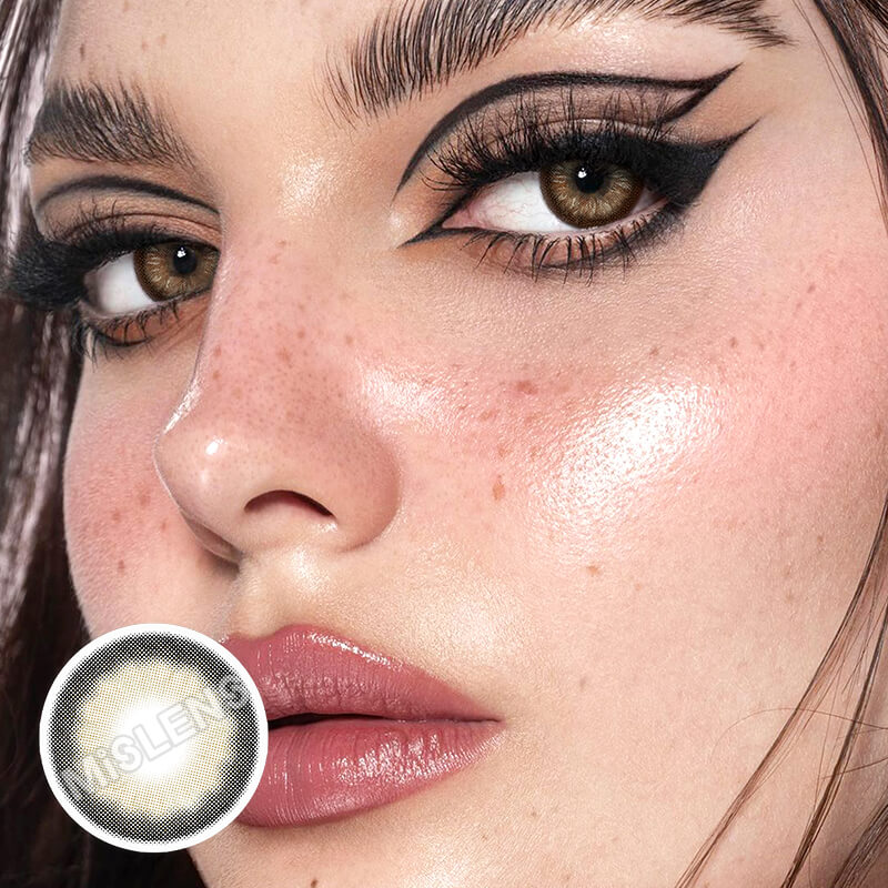 Mislens Black Swan Brown color contact Lenses for dark brown eyes