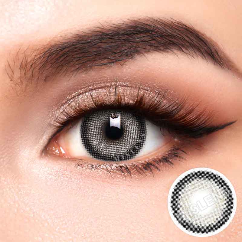 【New】Mislens Black Swan Gray-Colored contact lenses 