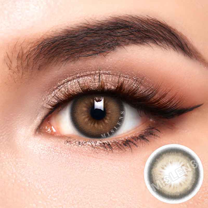 Mislens Shikamaru Brown color contact Lenses for dark brown eyes