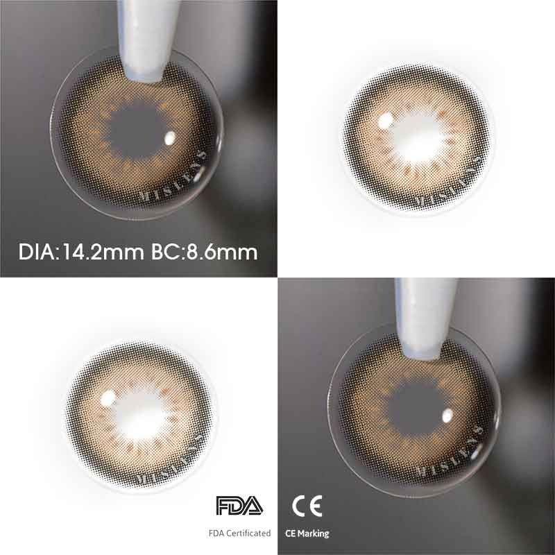 Mislens Shikamaru Brown color contact Lenses for dark brown eyes