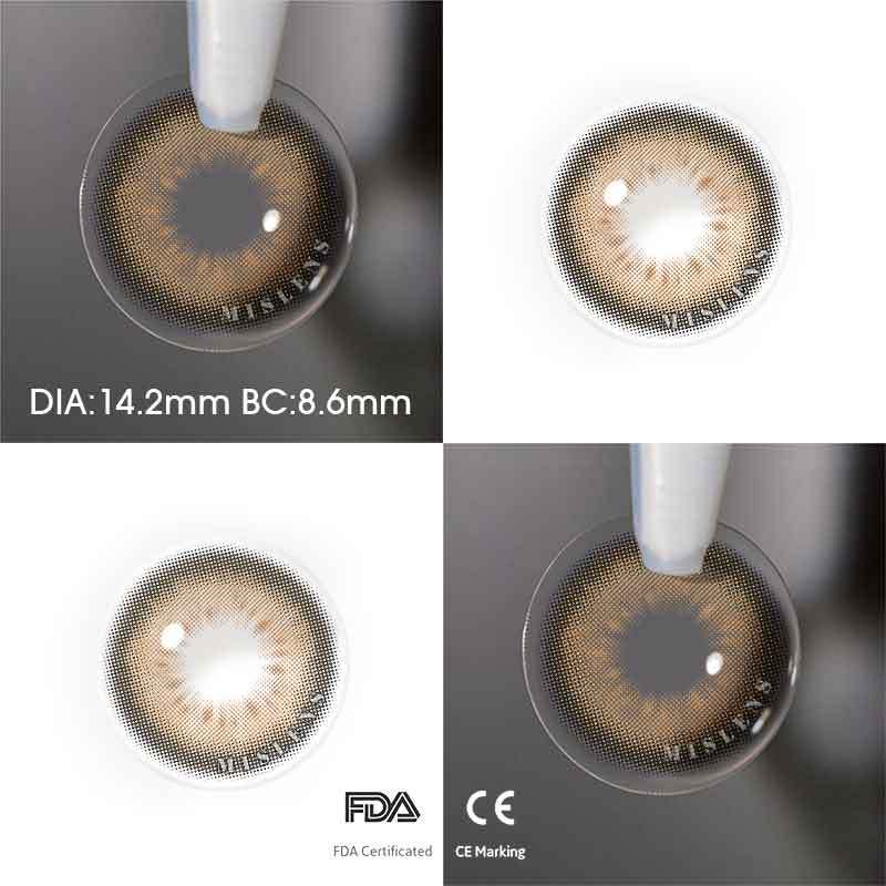 Mislens Shikamaru Brown color contact Lenses for dark brown eyes