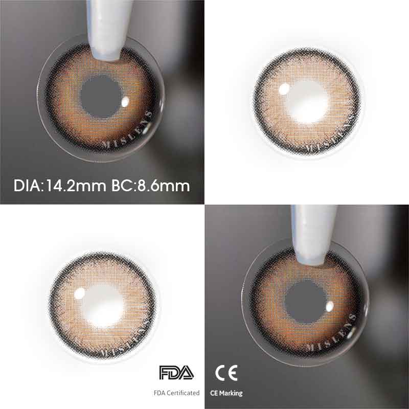 【New】Mislens Velvet Brown color contact Lenses for dark brown eyes