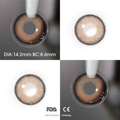 【New】Mislens Velvet Brown color contact Lenses for dark brown eyes