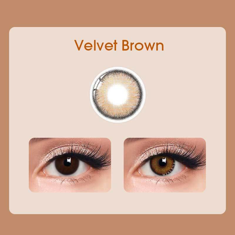 【New】Mislens Velvet Brown color contact Lenses for dark brown eyes