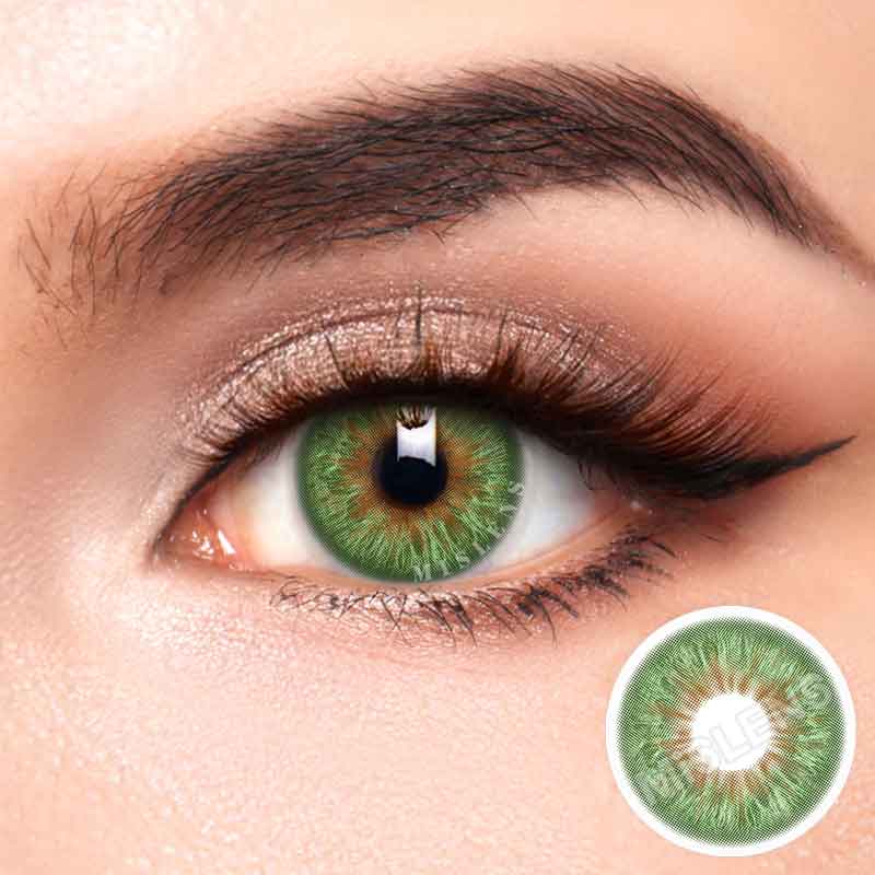 【U.S Warehouse】Mislens Wildness Green Snake color contact Lenses for dark brown eyes