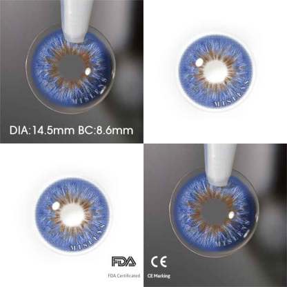 Mislens Wildness Peacock Blue color contact Lenses for dark brown eyes