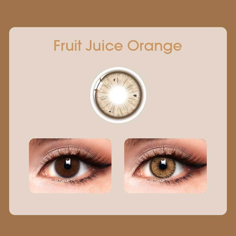 Mislens Fruit Juice Orange color contact Lenses for dark brown eyes