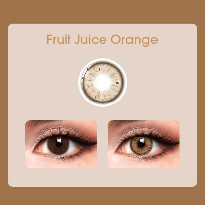 Mislens Fruit Juice Orange color contact Lenses for dark brown eyes
