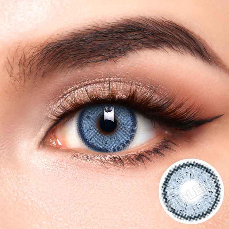 Mislens Fruit Juice Blueberry color contact Lenses for dark brown eyes