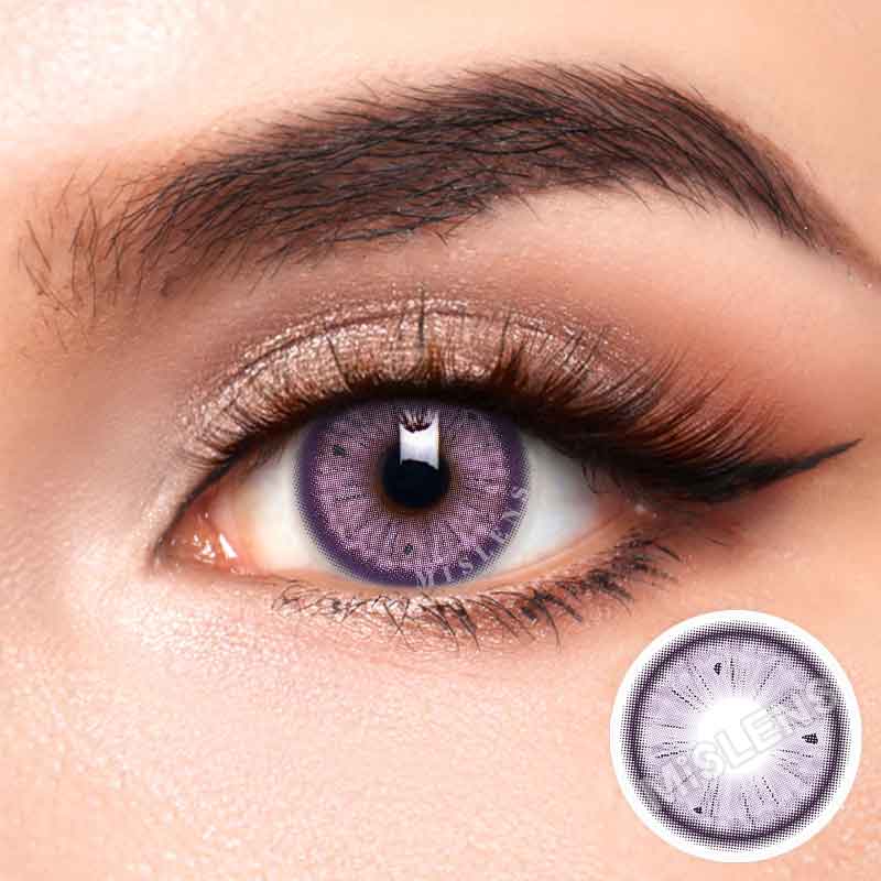 Mislens Fruit Juice Grape color contact Lenses for dark brown eyes