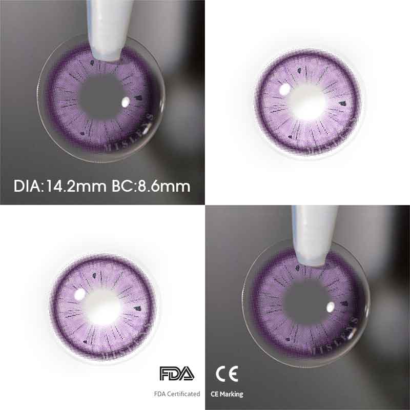 Mislens Fruit Juice Grape color contact Lenses for dark brown eyes