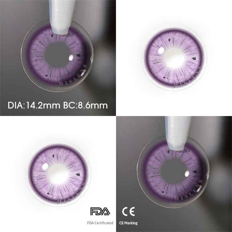 Mislens Fruit Juice Grape color contact Lenses for dark brown eyes