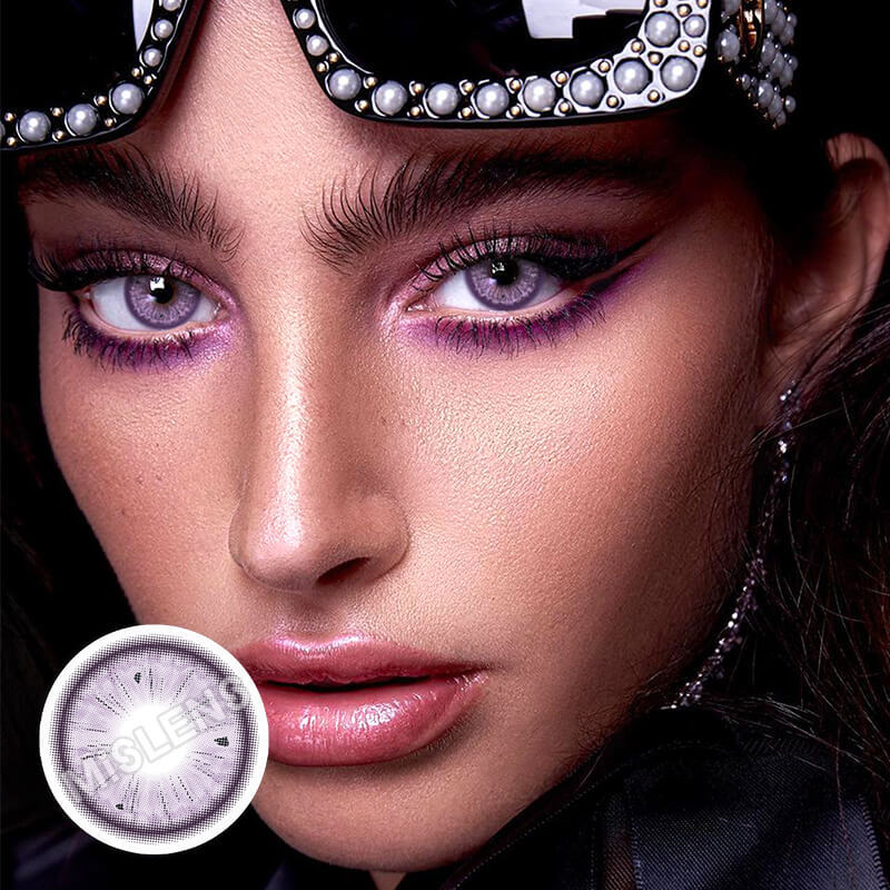Mislens Fruit Juice Grape color contact Lenses for dark brown eyes