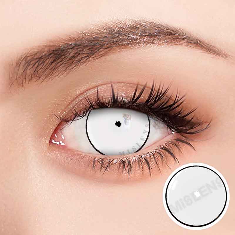 Mislens Rick White color contact Lenses for dark brown eyes