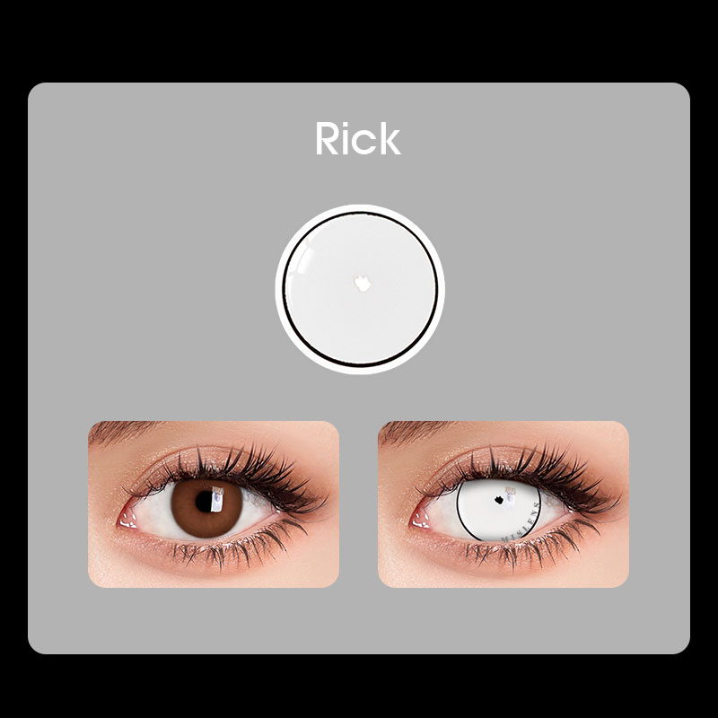 Mislens Rick White color contact Lenses for dark brown eyes