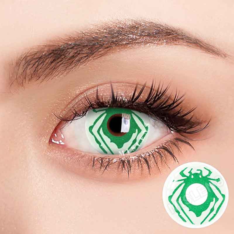 Mislens Green Spider color contact Lenses for dark brown eyes