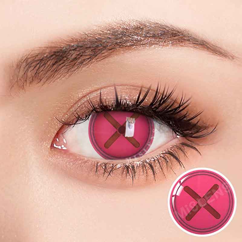 Mislens Button Eye Azalea color contact Lenses for dark brown eyes