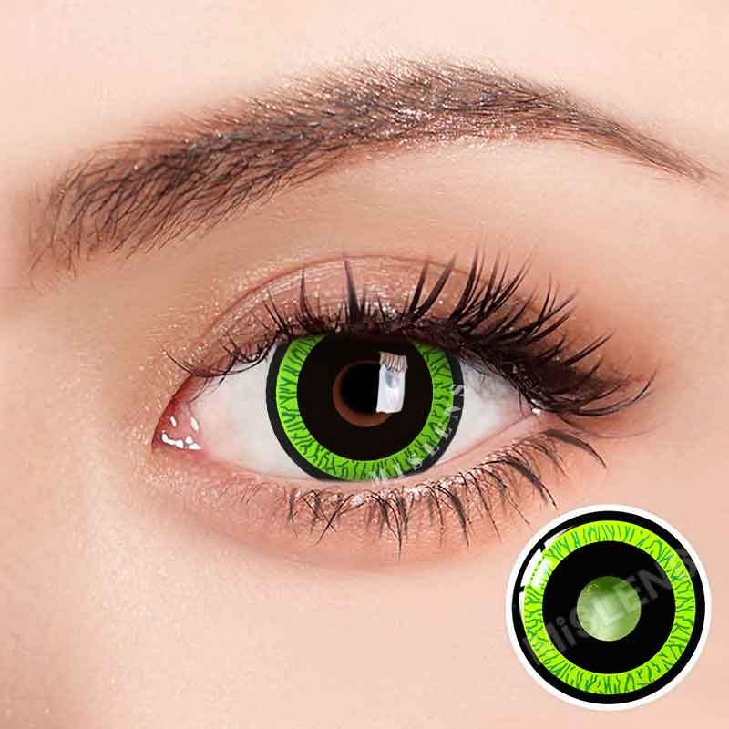 Mislens Nebulos Green  color contact Lenses for dark brown eyes
