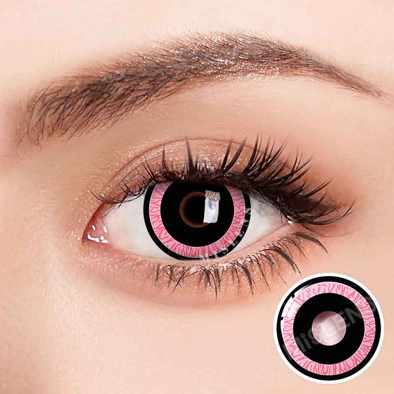 Mislens Nebulos Pink color contact Lenses for dark brown eyes
