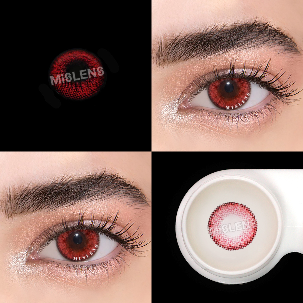 Mislens Vampire Red color contact Lenses for dark brown eyes