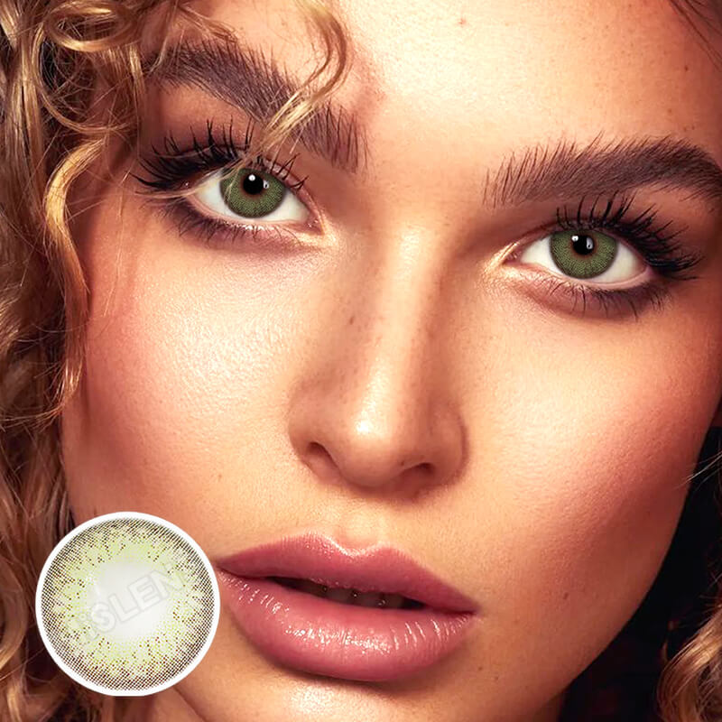 Mislens Wildcat Green color contact Lenses for dark brown eyes