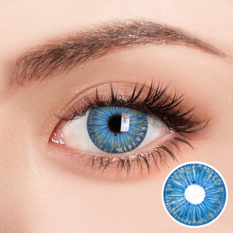 【Clearance】Mislens New York Pro Blue color contact Lenses for dark brown eyes