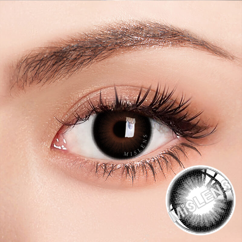 【Prescription】Mislens Coo Black color contact Lenses for dark brown eyes