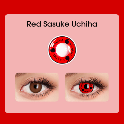 Mislens Red Sasuke Uchiha Cosplay color contact Lenses for dark brown eyes
