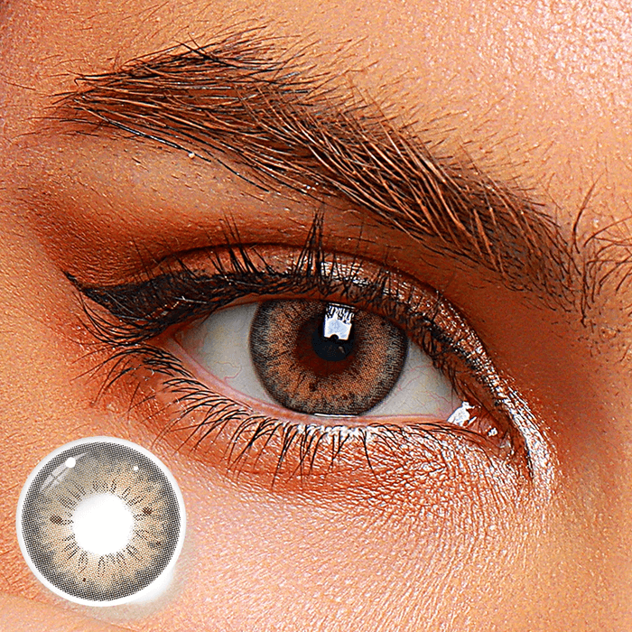 【Prescription】Mislens Stunna Girl Nadine Brown color contact Lenses for dark brown eyes