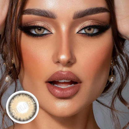 Mislens Fresh Morning Waking Citrus color contact Lenses for dark brown eyes